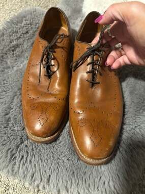 Allen Edmonds Fairfax Chestnut Brown Wholecut Brogue Oxford Shoes